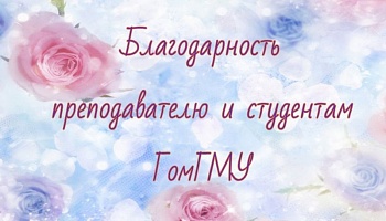 Благодарность преподавателю и студентам